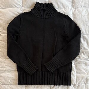 JCrew Women's Black Turtleneck Sweater